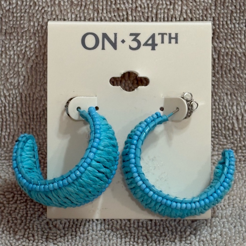 ON 34th Turquoise Hoop Earrings